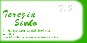 terezia simko business card